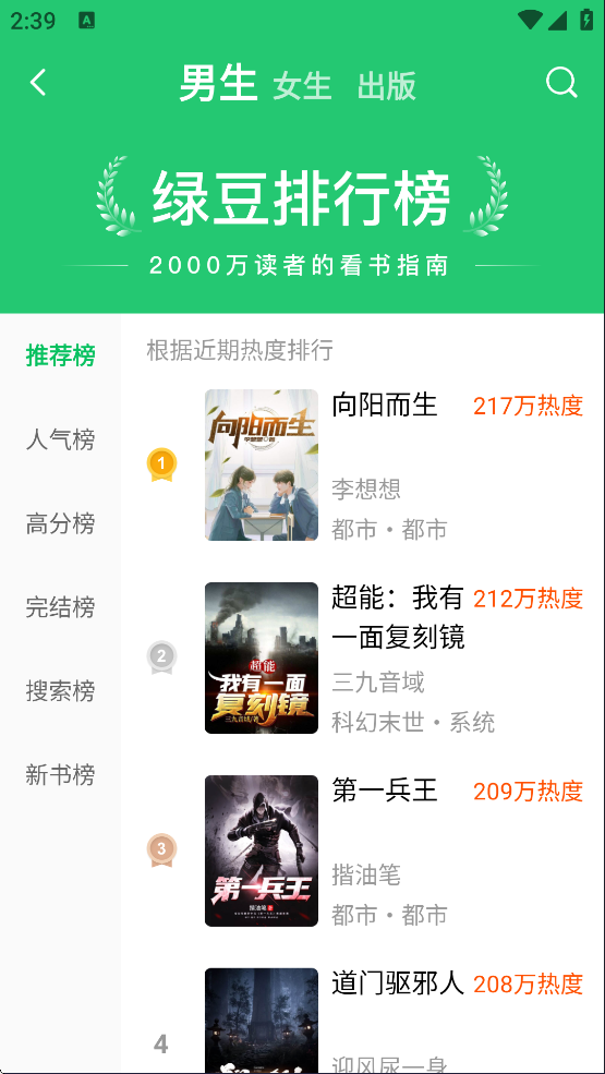 绿豆免费小说