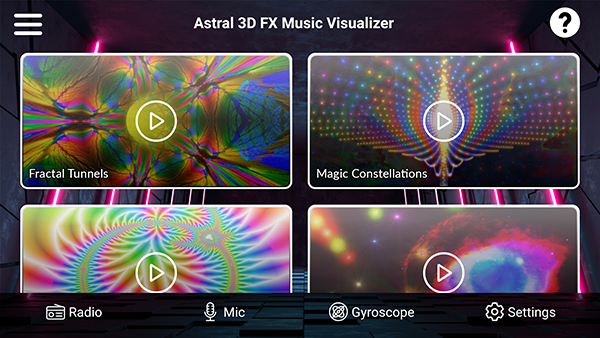 万花筒可视化音乐下载汉化版-Astral 3D FX Music Visualizer安卓下载最新版v246
